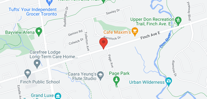 map of 591 FINCH AVE W